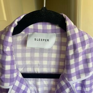 Sleeper Purple Gingham Pajama Set